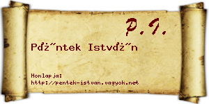 Péntek István névjegykártya