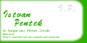 istvan pentek business card