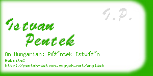 istvan pentek business card